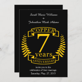 Convite Bodas de cobre 7 anos