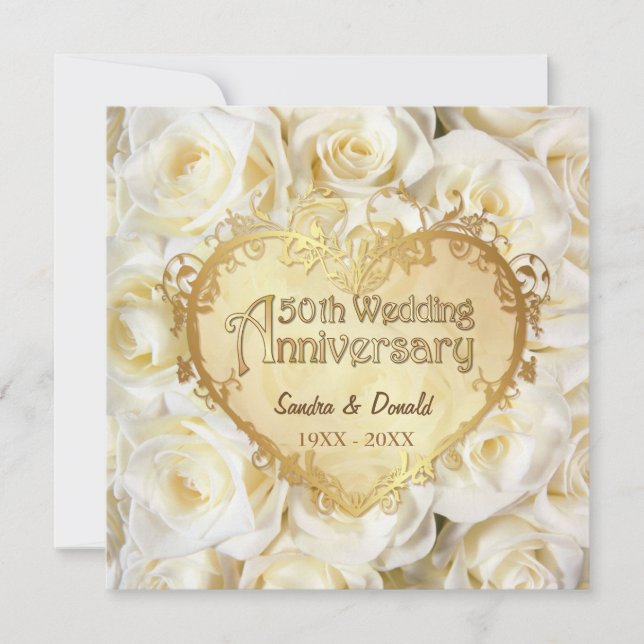 Convite Bodas de Ouro da Rosa Branca (Frente)