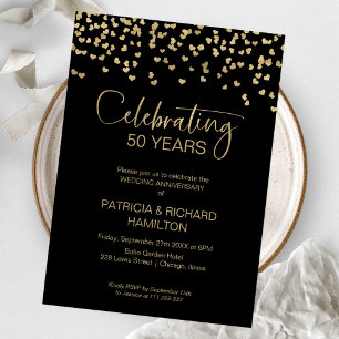 Convite Bodas de Ouro de 50 Anos de Black Gold