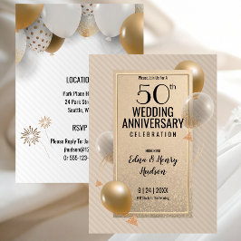 Convite Bodas de Ouro de 50 Anos de Casamento