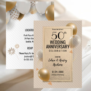 Convite Bodas de Ouro de 50 Anos de Casamento