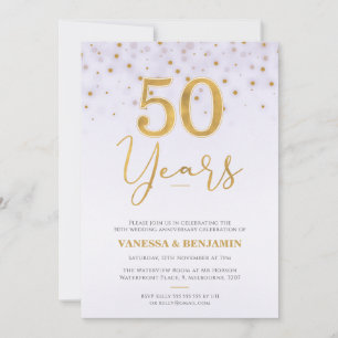 Convite Bodas de Ouro Falso 50 anos 50º Aniversário de Cas