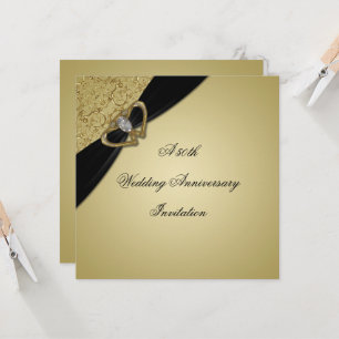 Convite Bodas de Ouro Preto 50º Aniversário de Casamento