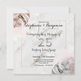 Convite Bodas de Prata de 25 Anos de Casamento Elegante Br
