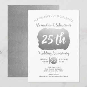 Convite Bodas de Prata Personalizadas de 25 Anos de Casame