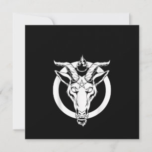 Convite Bode Preto Baphomet, Presente Satanás Lúcifer Beel