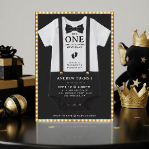 Convite Bodysuit de aniversariante distinto de 1 ano