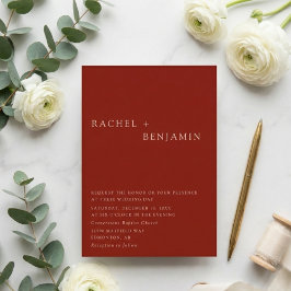 Convite Boêmia Elegante moderna Terracotta Wedding Invita