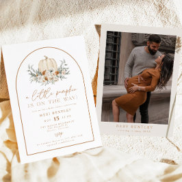 Convite BOHEME Terracotta Floral Pumpkin Chá de fraldas