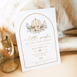 Convite BOHEME Terracotta Floral Pumpkin Chá de fraldas