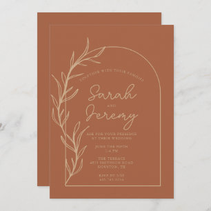 Convite Bohemian Arch Terracotta Wedding