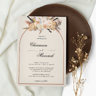 Convite Bohemian Arch Terracotta Wedding