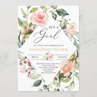 Bohemian blush pink floral boho é uma menina