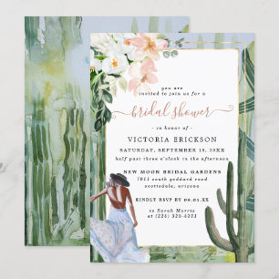 Convite Bohemian Cactus Desert Floral Chá de panela Invita