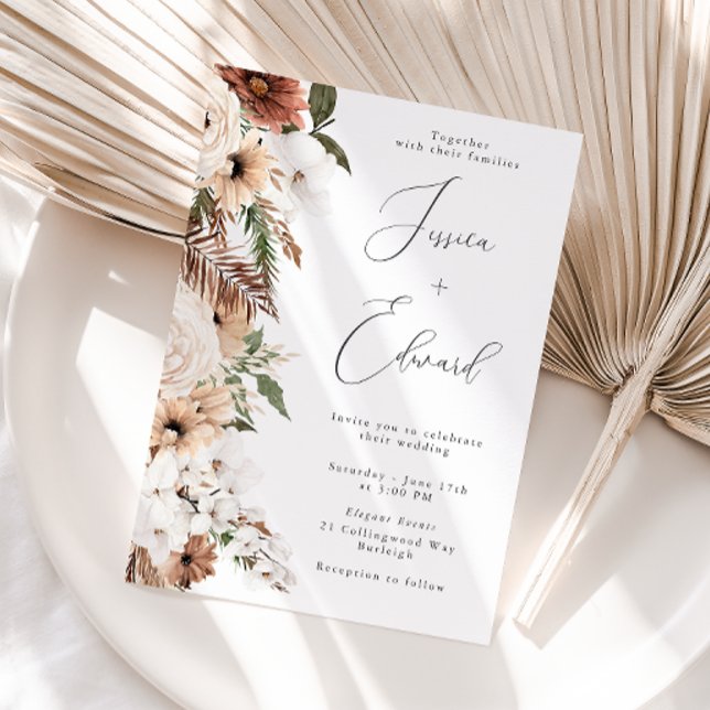 Convite Bohemian Dream Floral Wedding (Criador carregado)