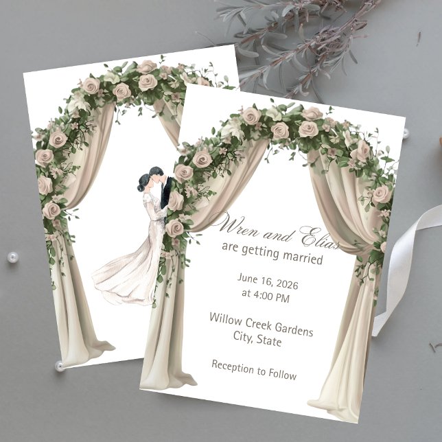 Convite Bohemian Elegance Wedding Invitation  (Bohemian Elegance Wedding Invitation)