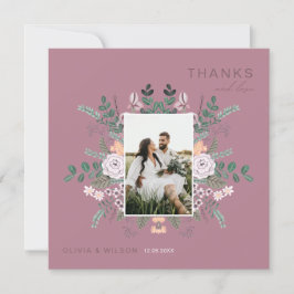 Convite Bohemian Eucalyptus greenery Chic Floral obrigado