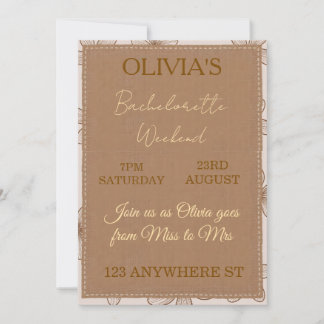 Convite Bohemian Floral Bachelorette Party Invitation