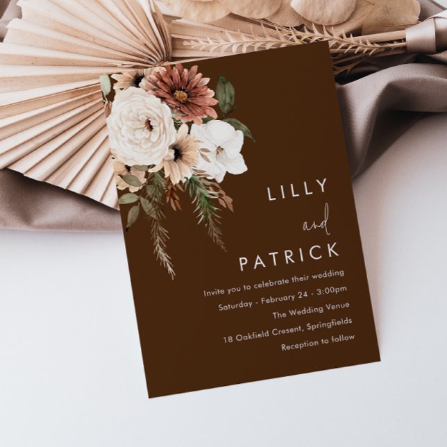 Convite Bohemian Floral Summer & All Seasons Weding (Criador carregado)