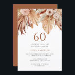 Convite Bohemian Floral Terracotta Boho 60º Aniversário<br><div class="desc">Bohemian Floral Terracotta Boho 60º Aniversário Convite Ver coleção correspondente em Niche e Nest Store Muitos obrigados</div>