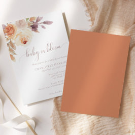 Convite Bohemian Floral Terracotta | CHÁ DE FRALDAS