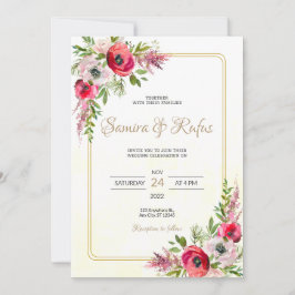 Convite Bohemian Floral Wedding