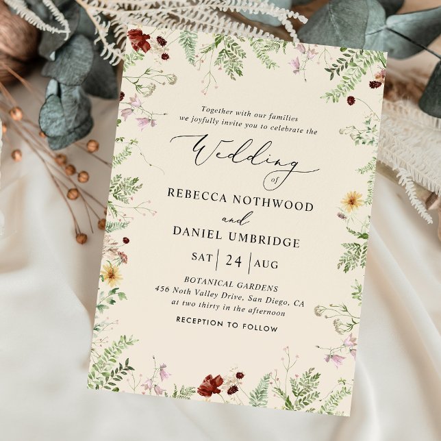 Convite Bohemian Floral Wedding (Criador carregado)