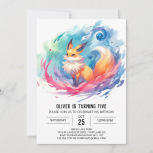 Convite Bohemian Fox Birthday