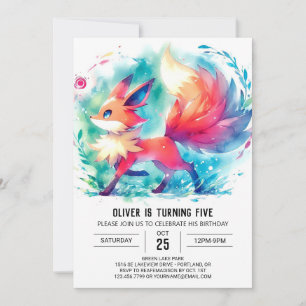 Convite Bohemian Fox Birthday