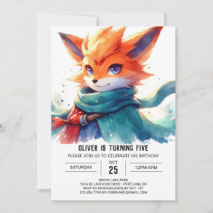 Convite Bohemian Fox Birthday