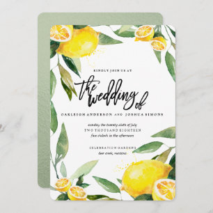 Convite Bohemian Lemon and Leaves Weditation