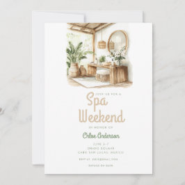 Convite Bohemian Spa | Fim de Semana de Bachelorette