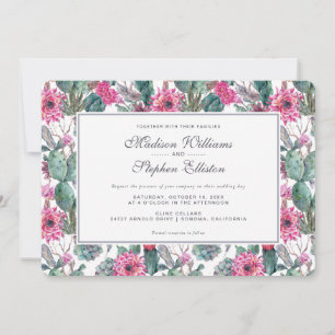 Convite Bohemian Succulent & Floral - Casamento