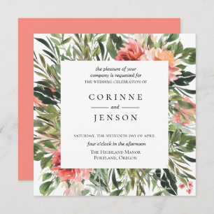 Convite Bohemian Summer Floral Invitation