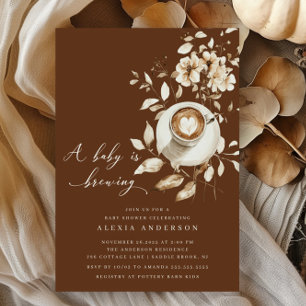 Convite Boho A Baby Está Fazendo Chá de fraldas