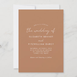Convite Boho Abstrato | Caramel Mocha Wedding