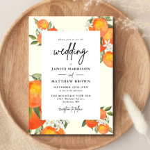 Boho Abstrato Desenho Jardim Laranja Casamento