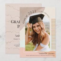 Boho Abstrato forma a graduação em arco castanho e