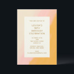 Convite Boho Abstrato Watercolor Amarelo cor-de-rosa anive<br><div class="desc">Convite de festas Abstrato de cor d'água rosa e aniversário de 30 anos amarelo</div>