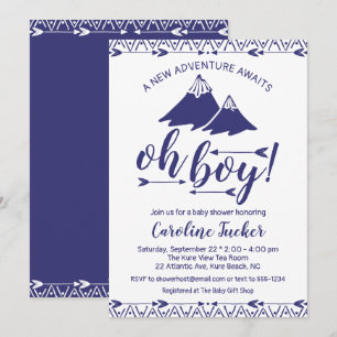 Convite Boho Adventure aguarda Chá