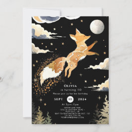 Convite Boho Adventure Fox Birthday