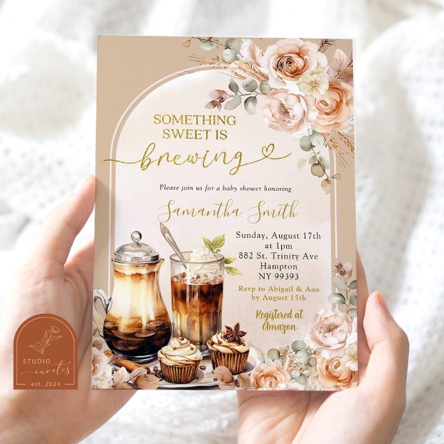 Convite Boho Algo Doce Está Fazendo Chá de fraldas (Criador carregado)