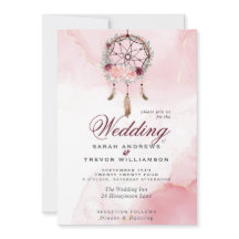 Boho All in One Weding Pink Maroon Dream Catcher