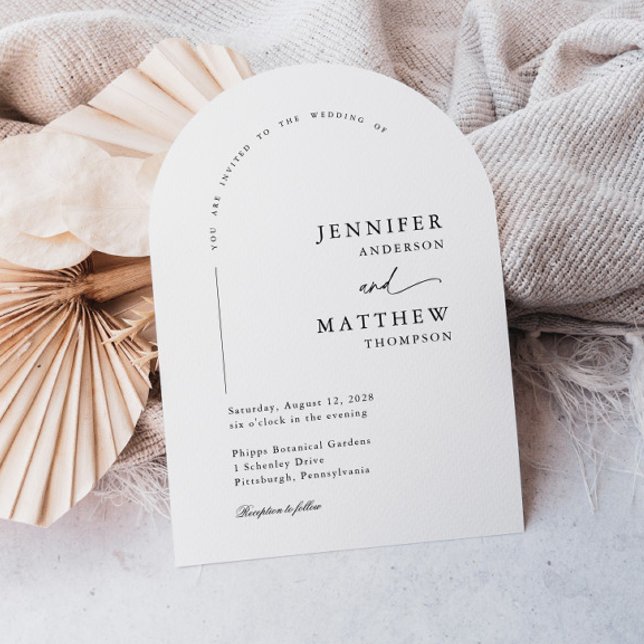 Convite Boho Arch Simple Wedding (Criador carregado)