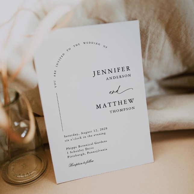 Convite Boho Arch Simple Wedding (Criador carregado)