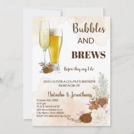Convite Boho Autumn Bubble & Brews Chá
