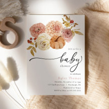 Boho Autumn Pumpkin Fall Baby Girl Chá