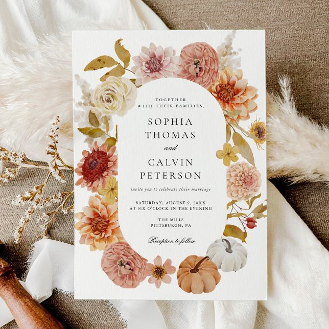 Convite Boho Autumn Wedding (Criador carregado)