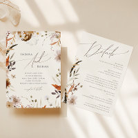 Boho Autumn Wildflower | Beige All In One Wedding