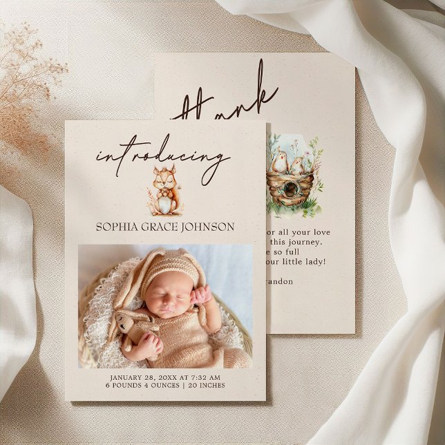 Convite Boho Baby Announing (Criador carregado)